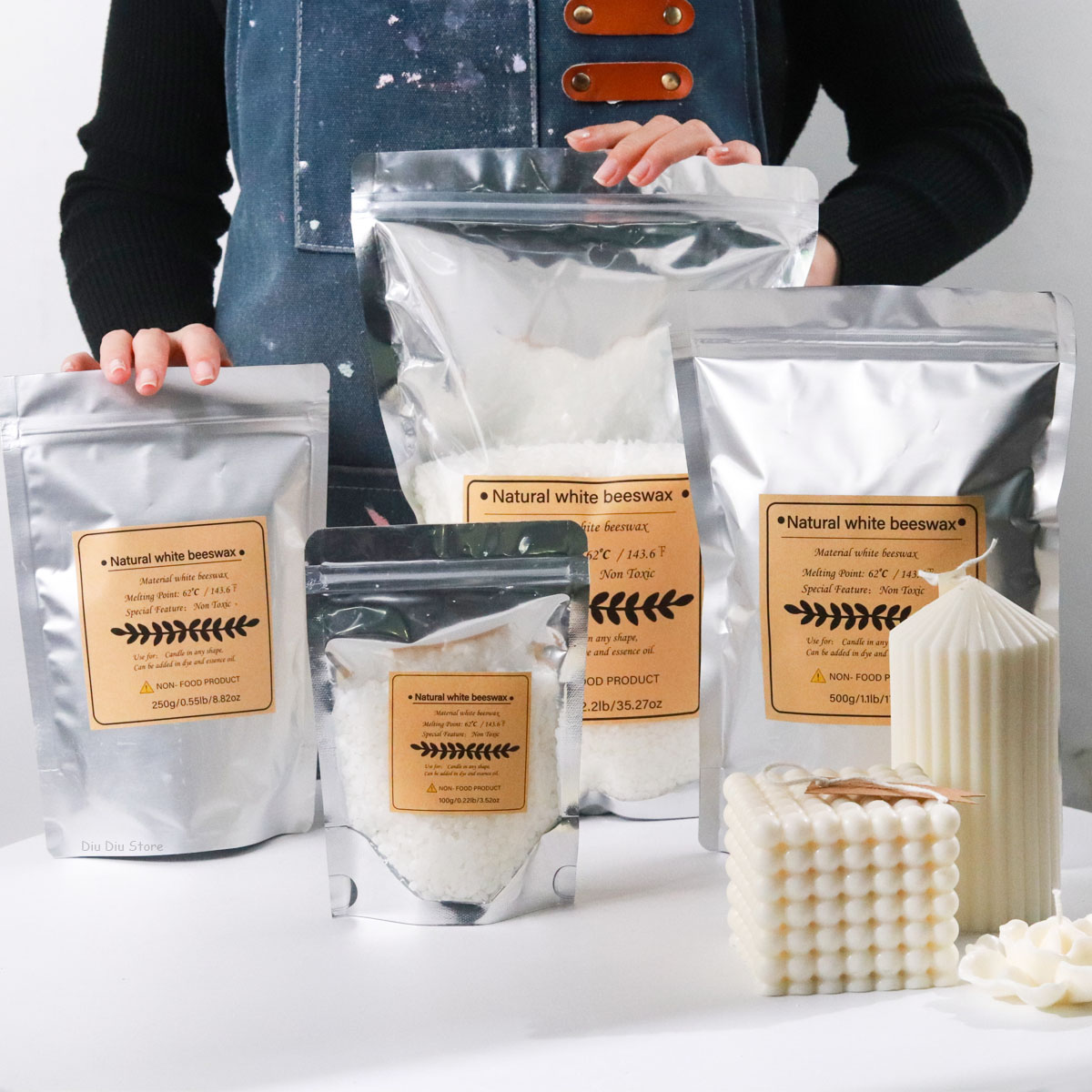 Candle Making Kit Beeswax - Cera d'api bianca Materiale per candele