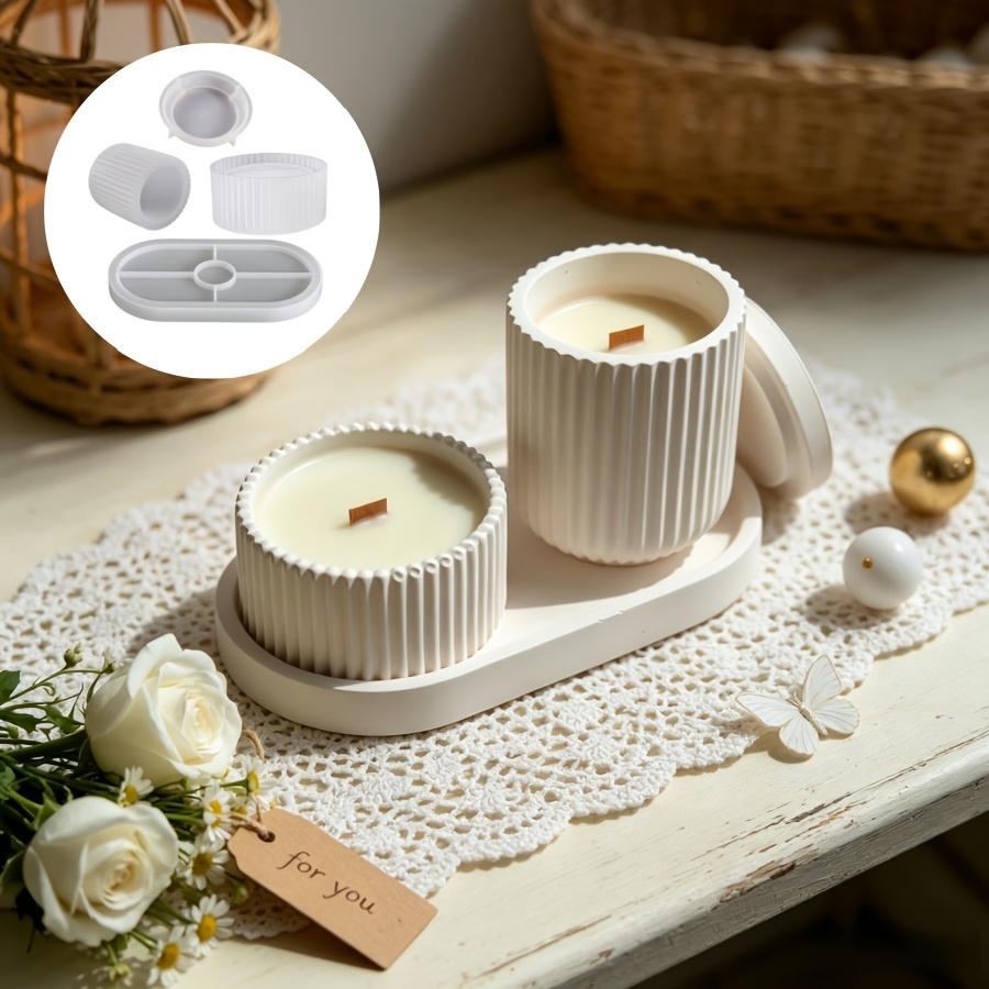 Kraft Box Candle - set di stampi in silicone, 4