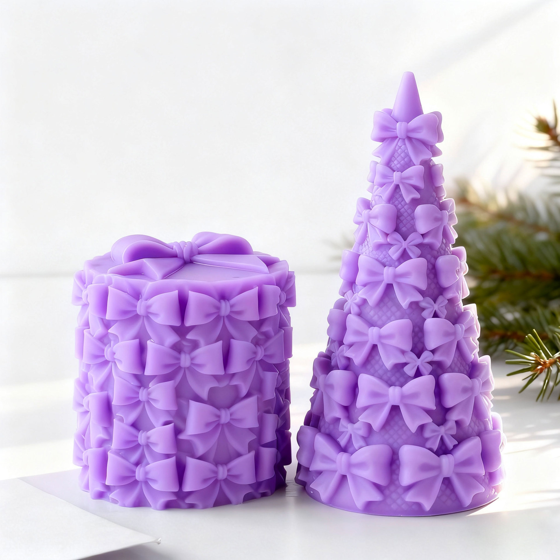 Kraft Box Candle - Papillon 3D Confezione regalo per albero