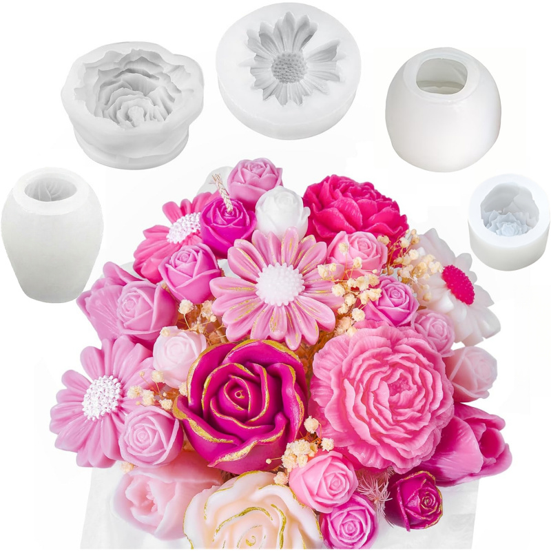 Candle Making Jelly - Set di 5 stampi per candele