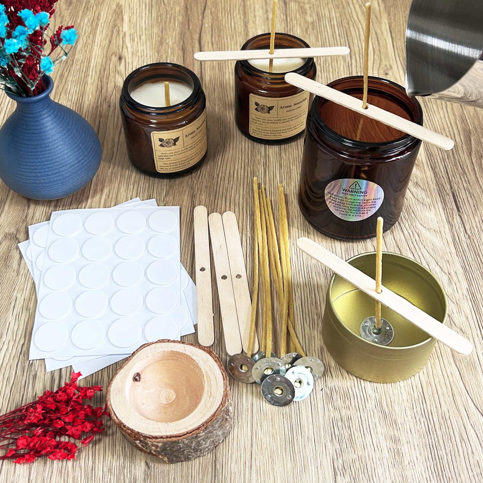 100 pezzi stoppini per candele - Candle Making Kit Beeswax recensione e prezzo